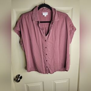 Rewind Women's Dusty Rose Button-Down Shirt